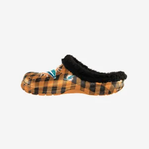 Miami Dolphins Sherpa Lined Buffalo Check Clog