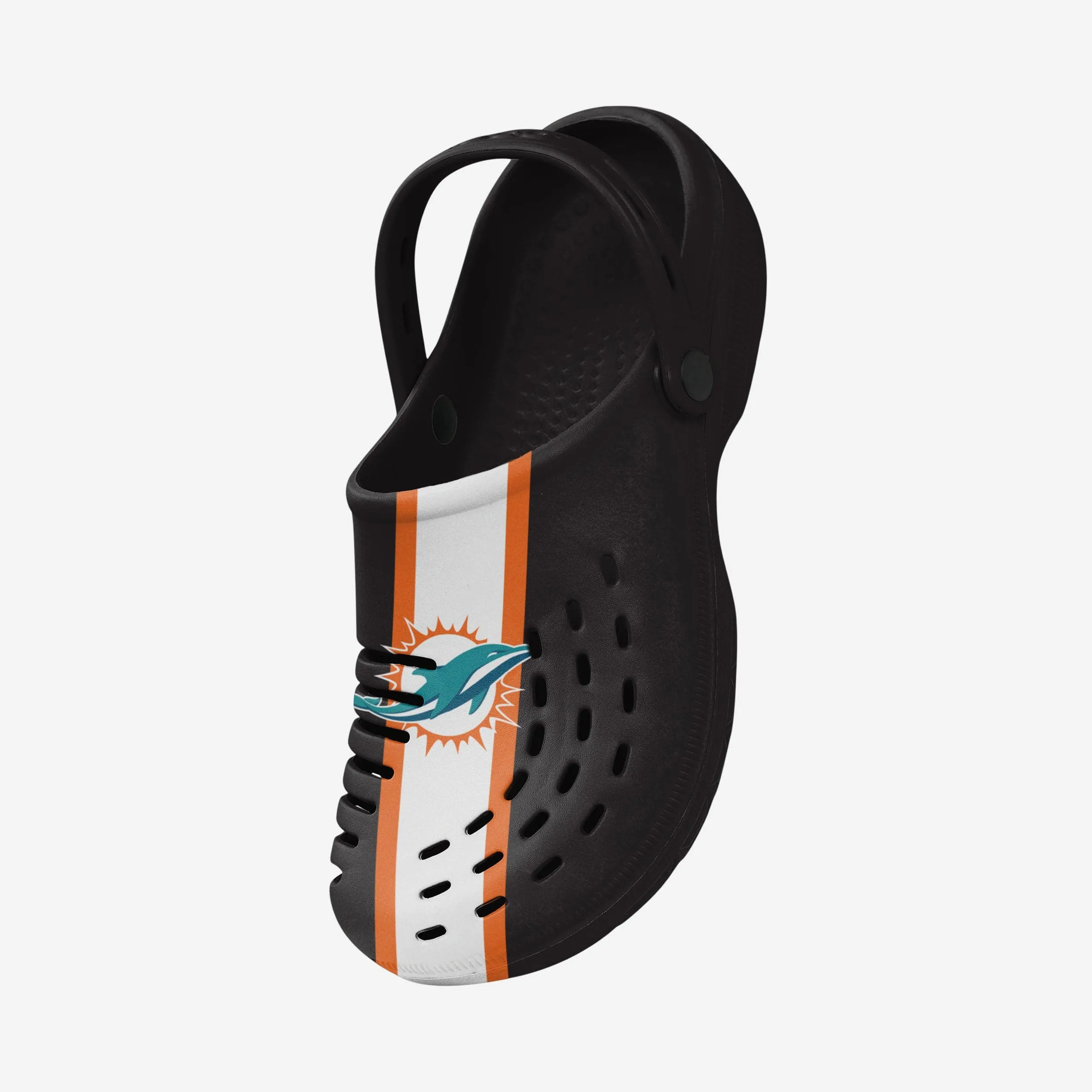 Miami Dolphins Team Stripe Clog With Strap