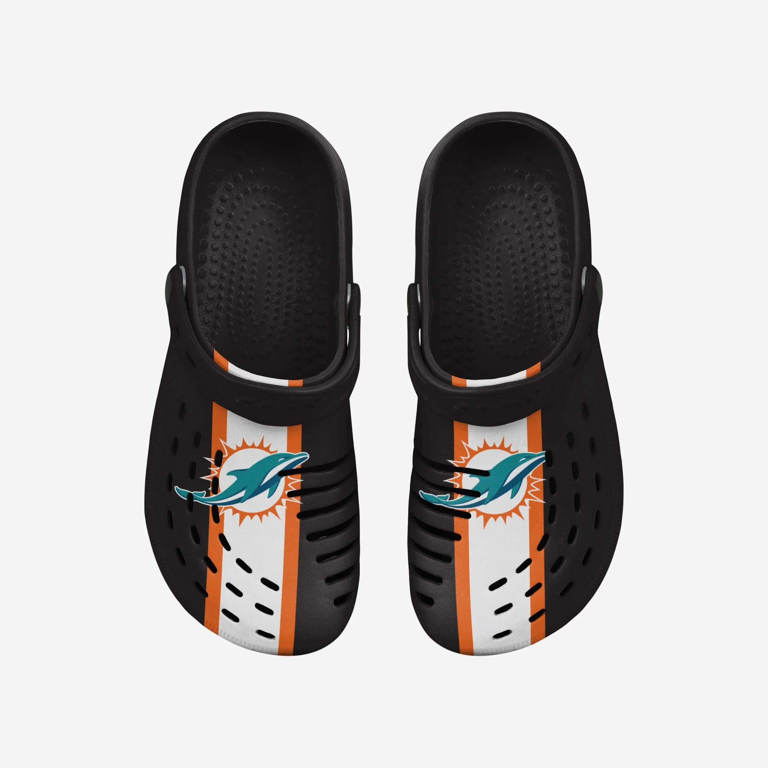 Miami Dolphins Team Stripe Clog With Strap