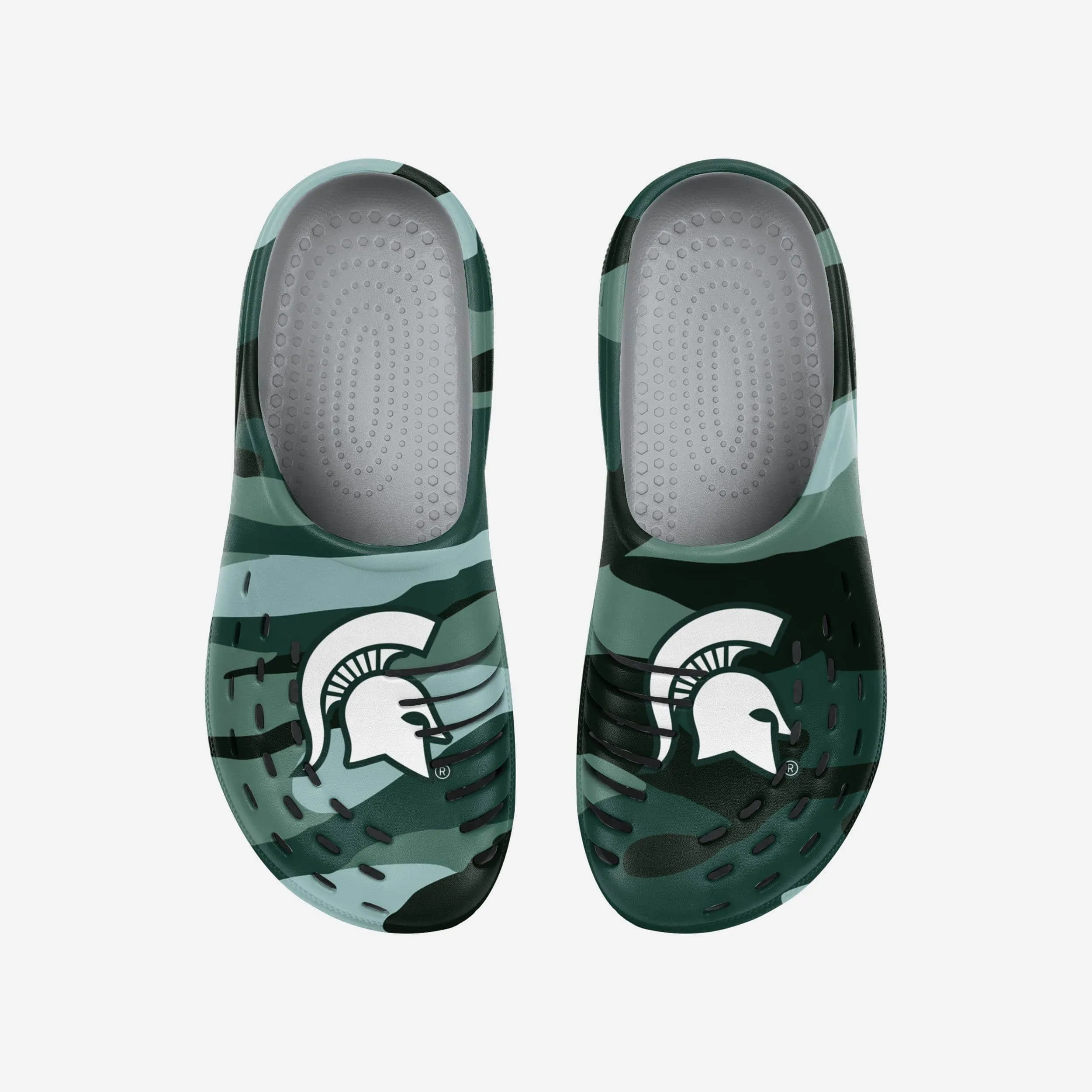 Michigan State Spartans Tonal Camo Clog