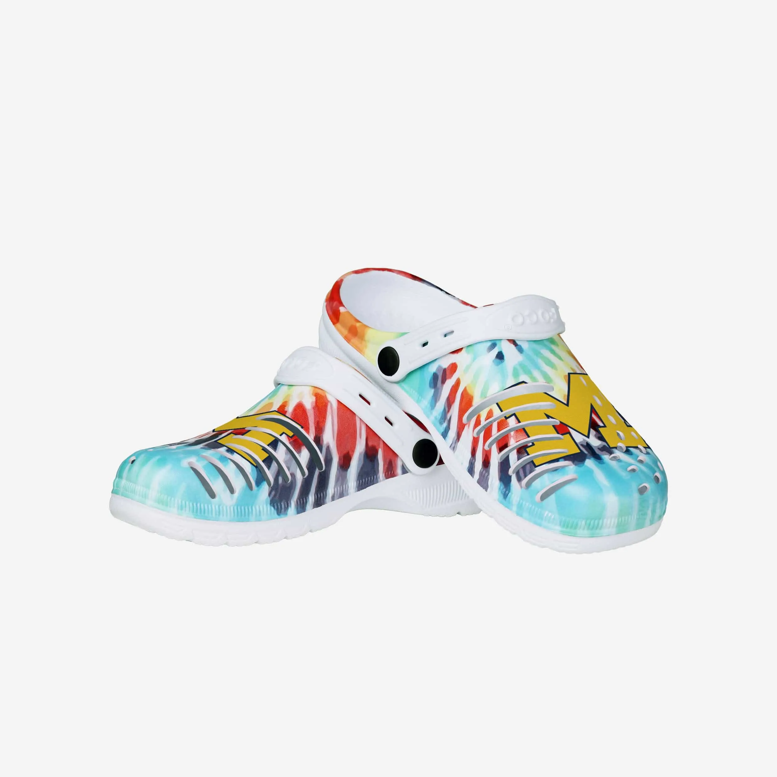 Michigan Wolverines Womens Tie-Dye Clog With Strap