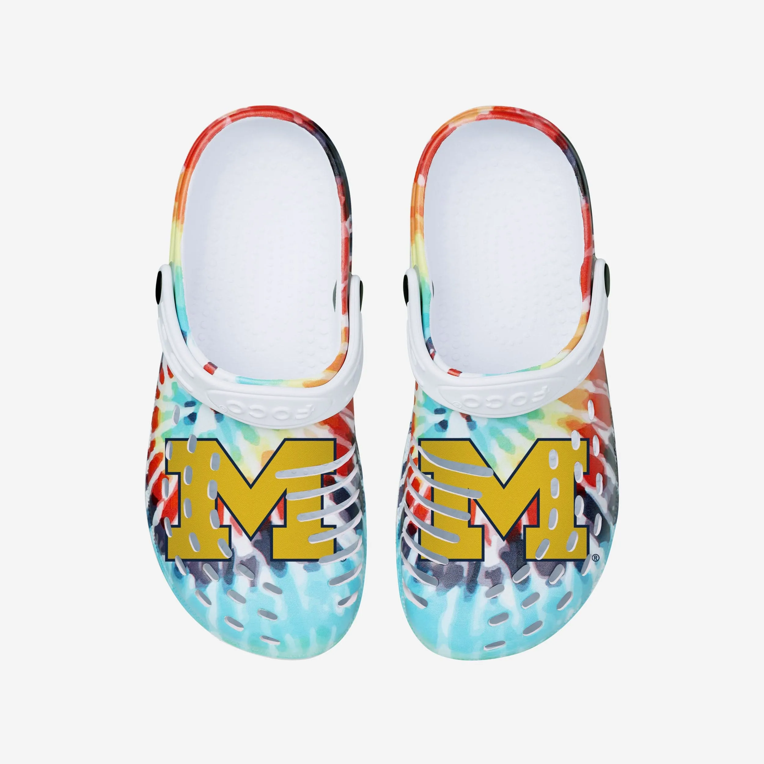 Michigan Wolverines Womens Tie-Dye Clog With Strap