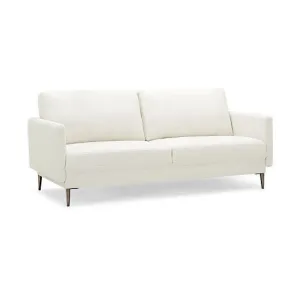 Modern Loveseat with Comfy Backrest Cushions-White - Color: White
