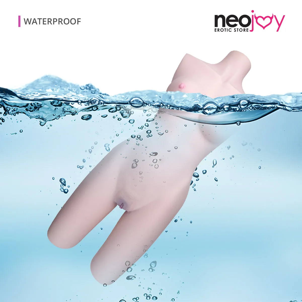 Neojoy - Big half body Sex Torso with Flexible Skeleton - Japenise White - 21.5Kg