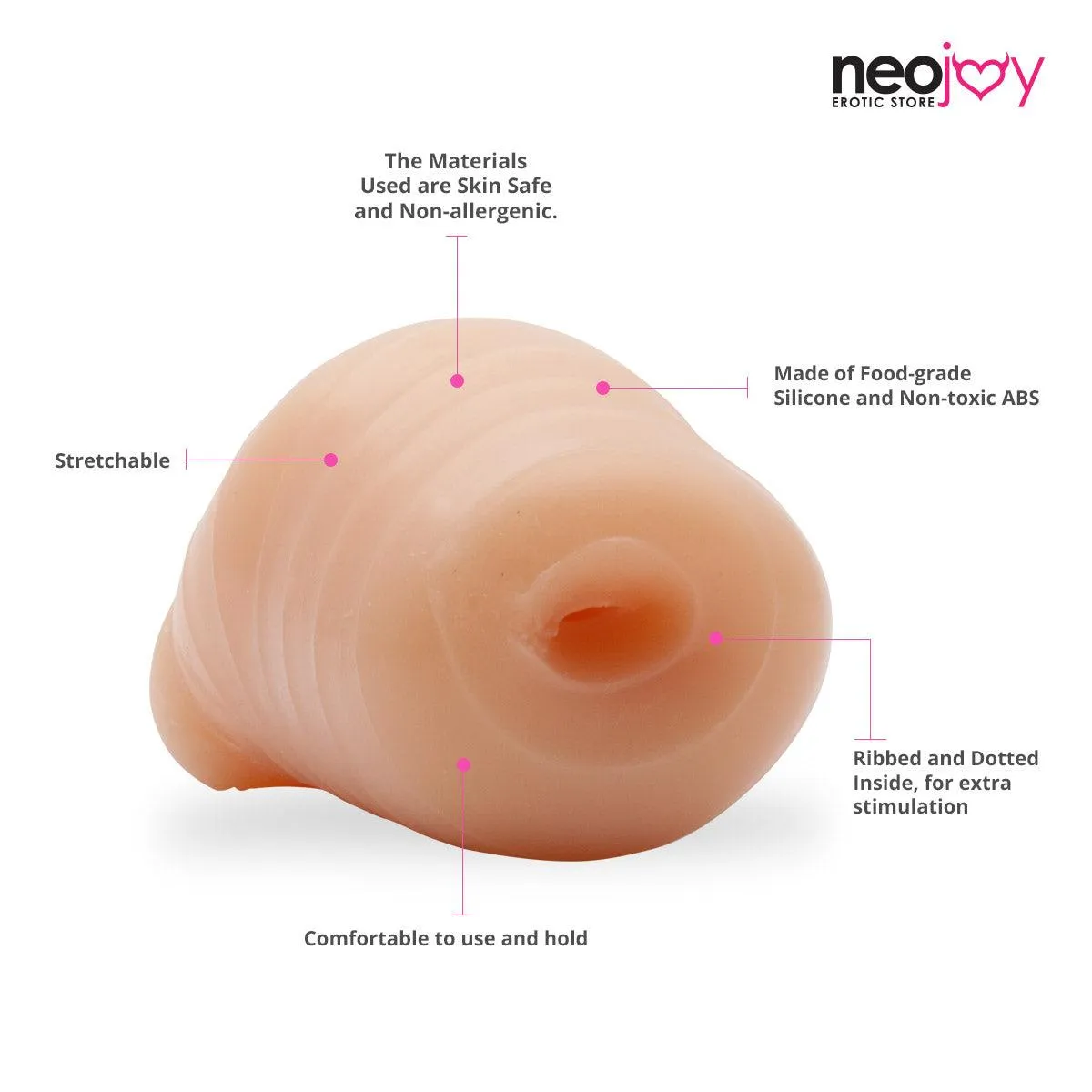 Neojoy Pink Pussy Stroker - Male Masturbator