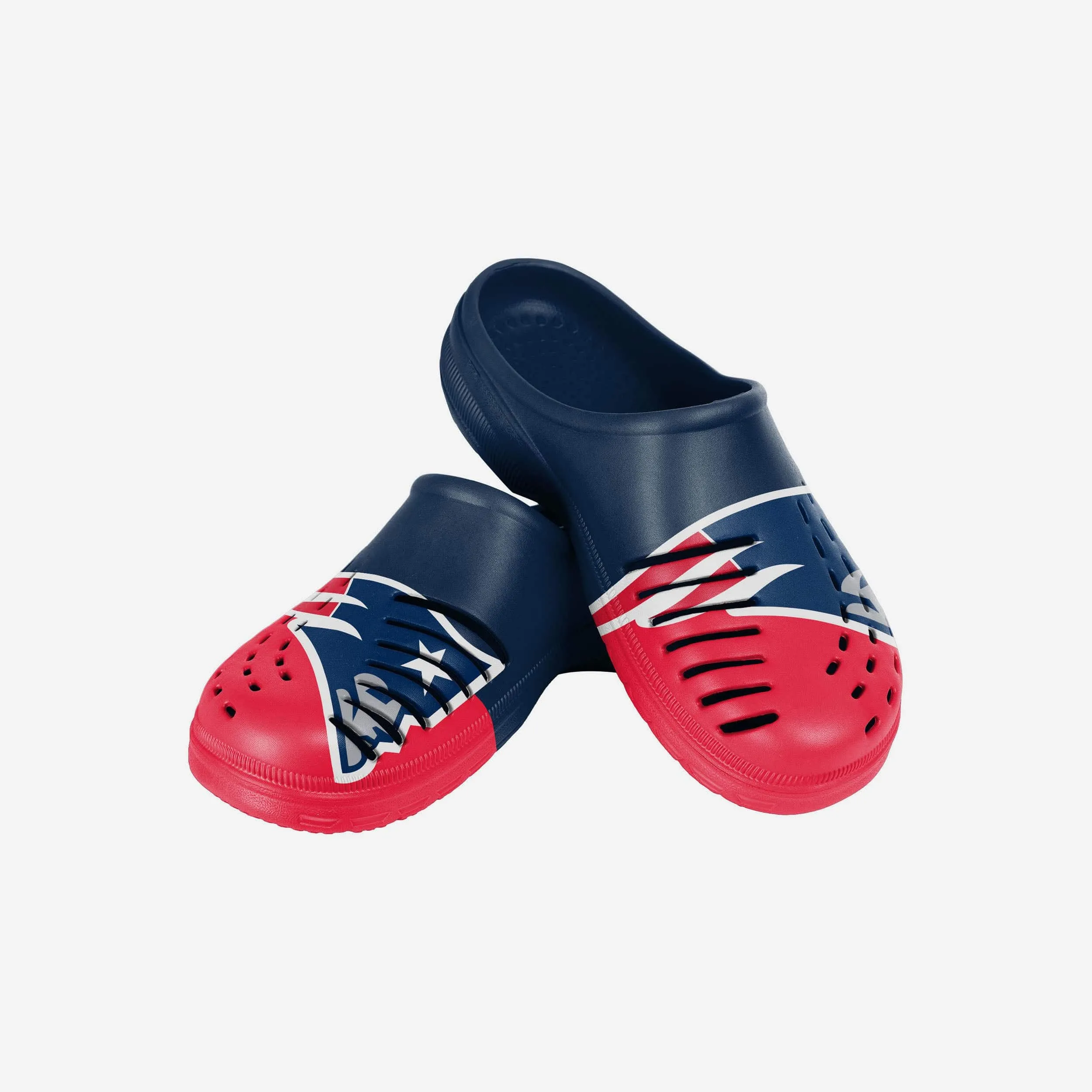 New England Patriots Youth Colorblock Big Logo Clog