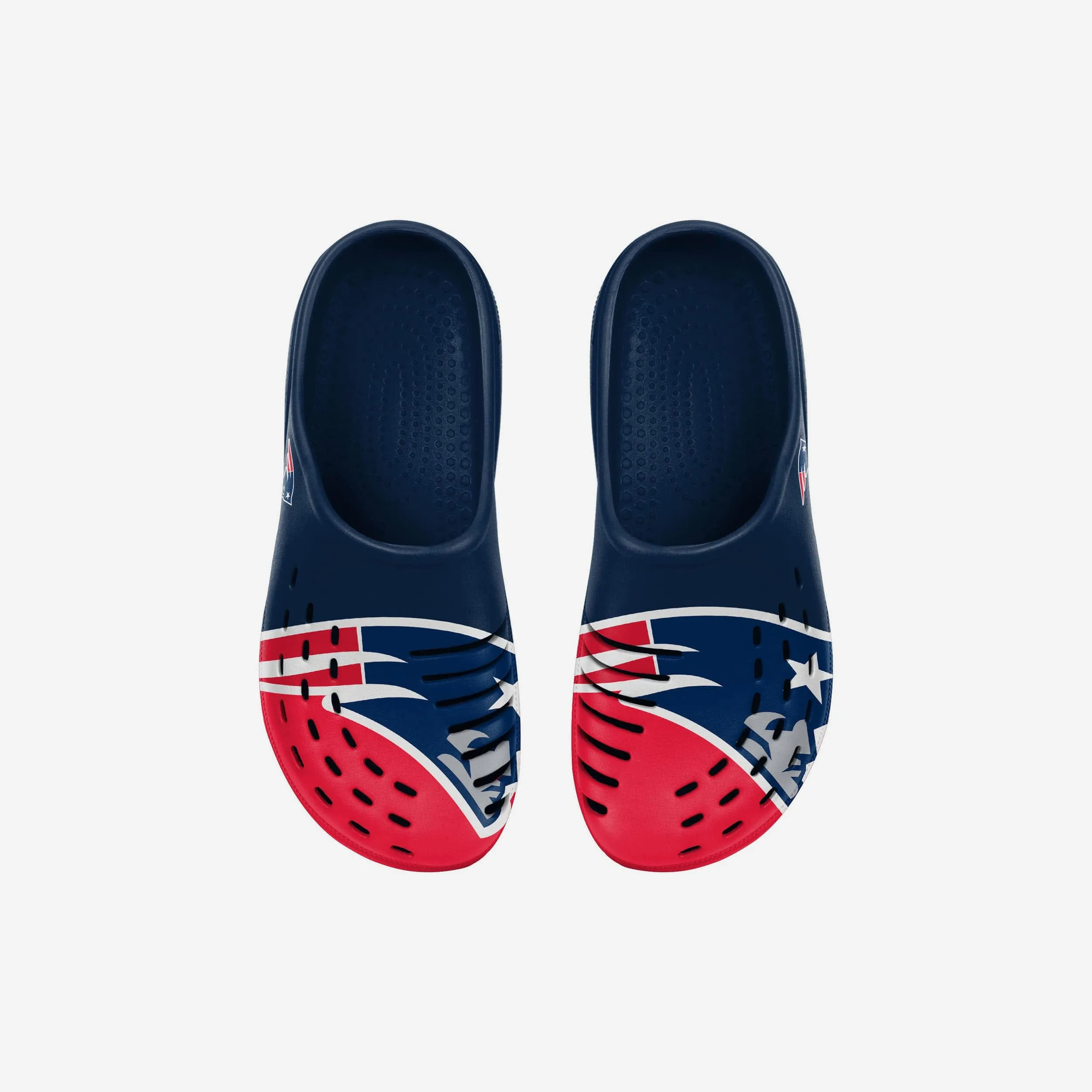 New England Patriots Youth Colorblock Big Logo Clog