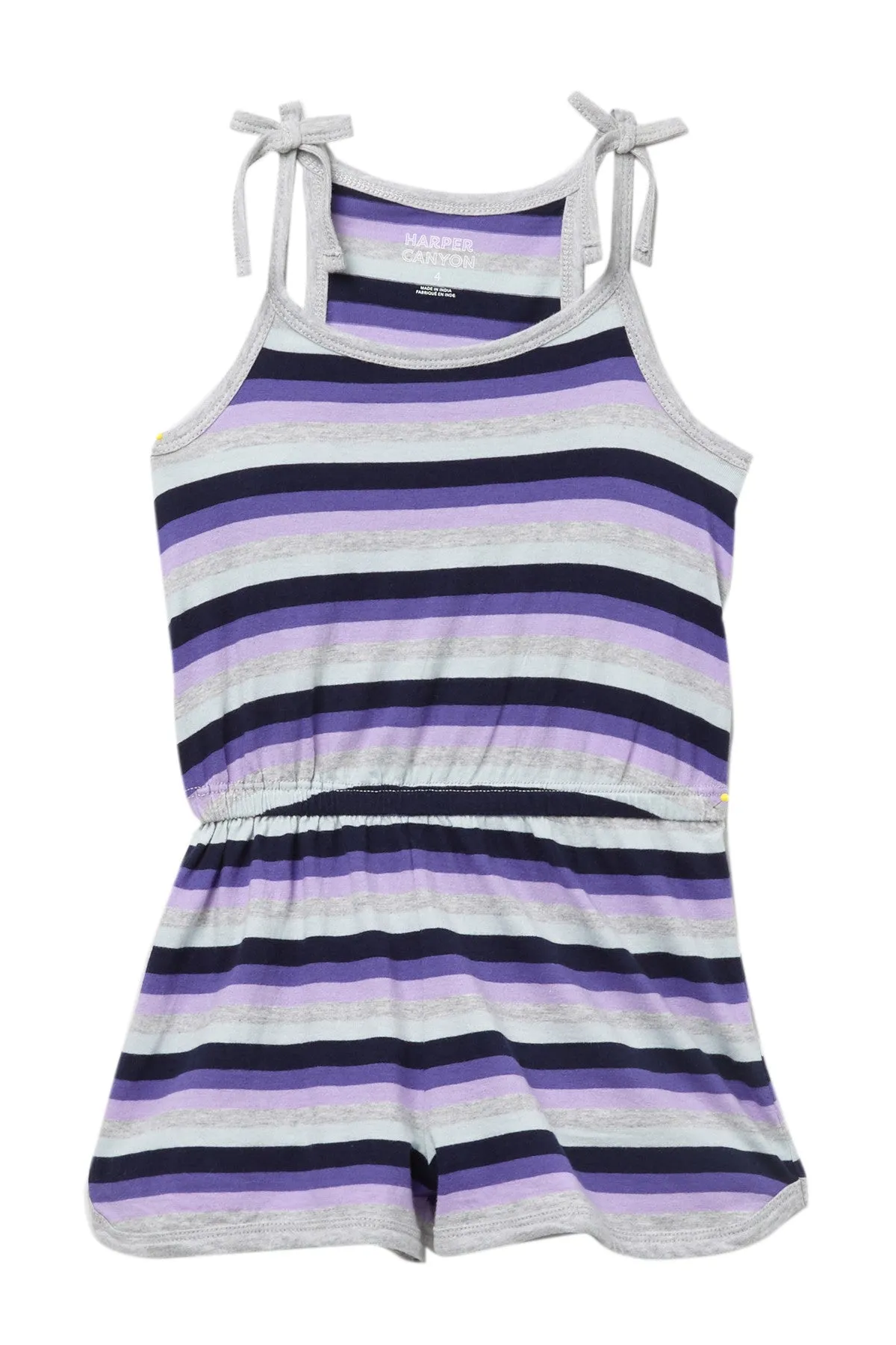 New Nordstrom Girls Harper Canyon Shorts Romper, Purple stripe, Sz 5!