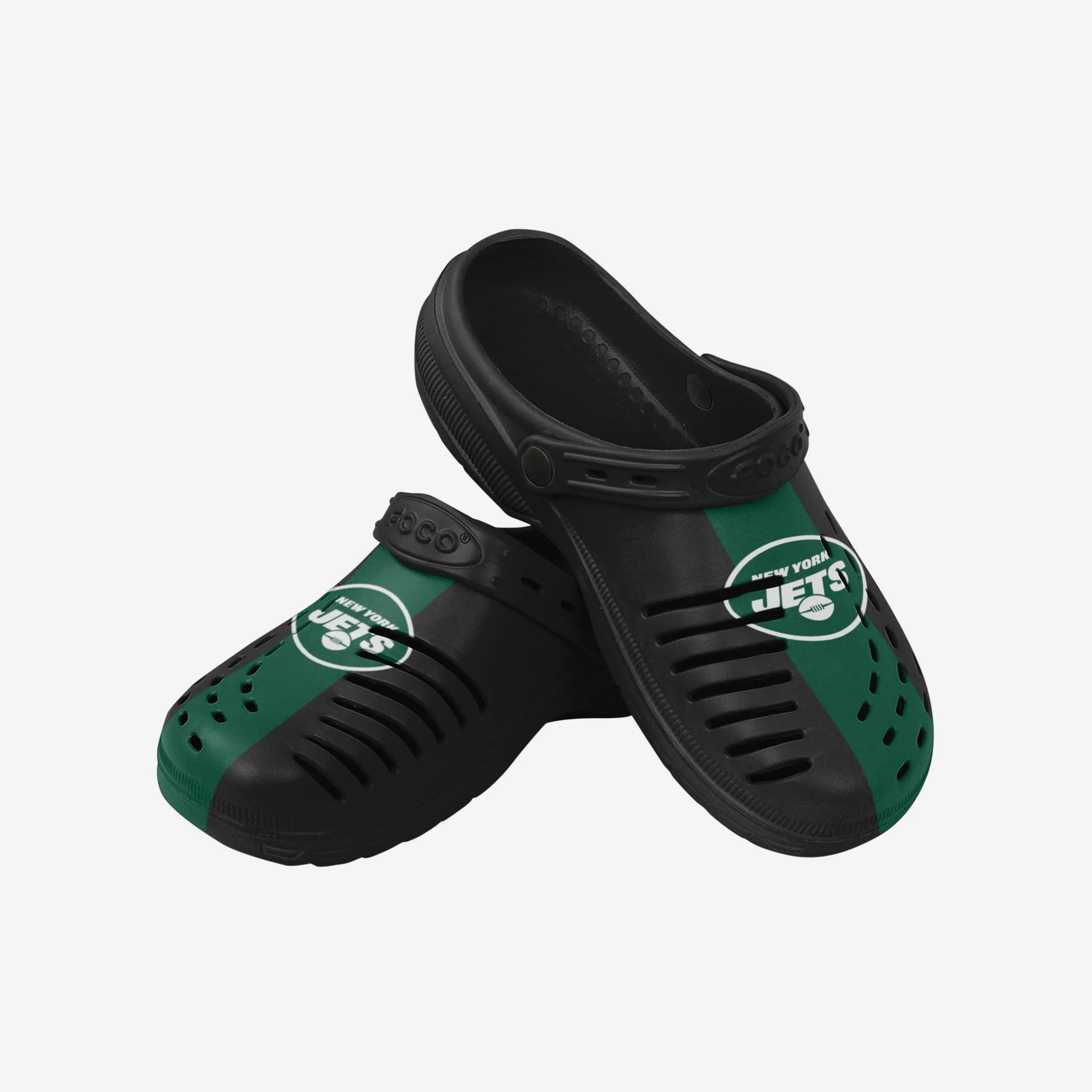 New York Jets Team Stripe Clog With Strap