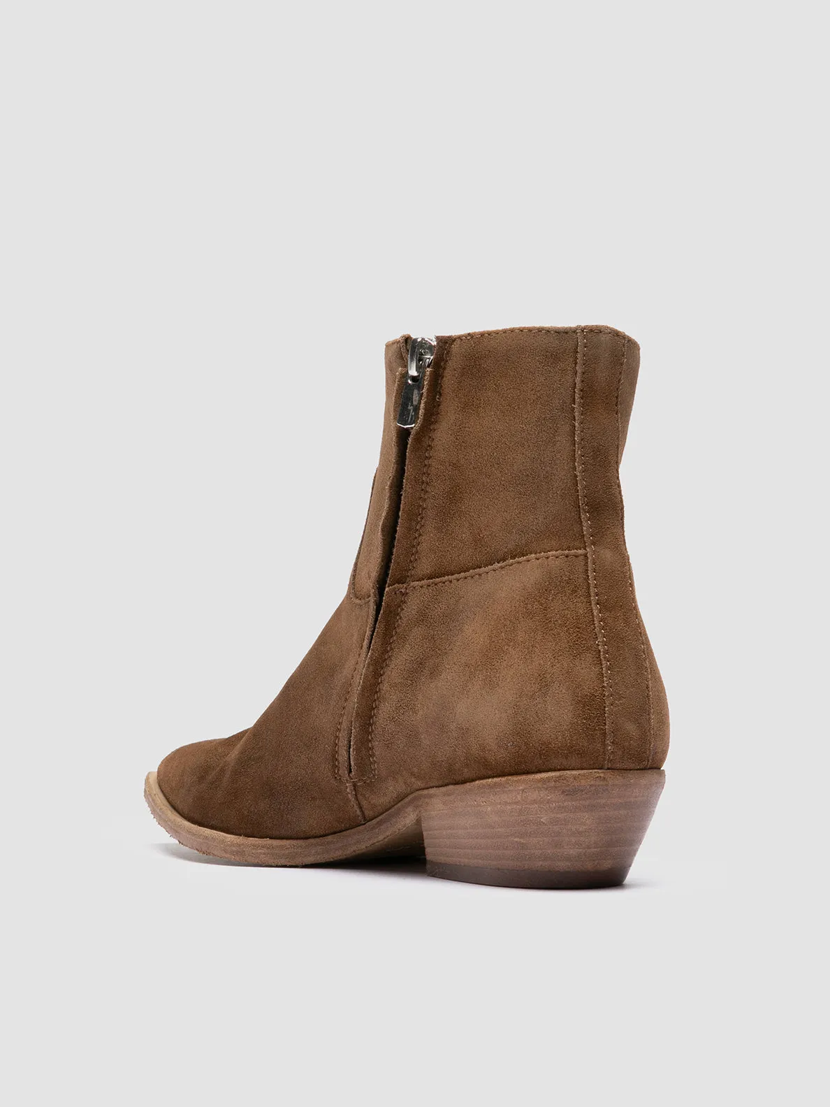NOELIE DD 102 - Brown Suede Zipped Boots