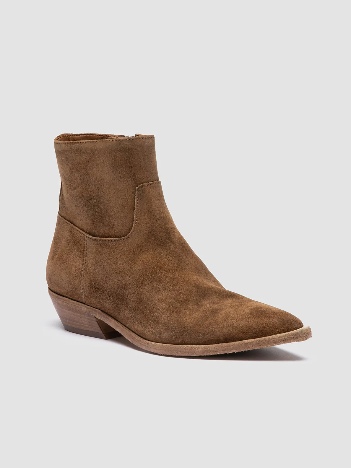 NOELIE DD 102 - Brown Suede Zipped Boots