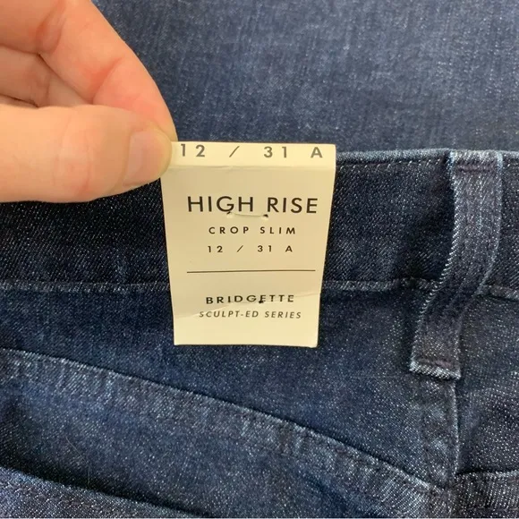 NWT Lucky Brand high rise crop slim Bridgette jeans