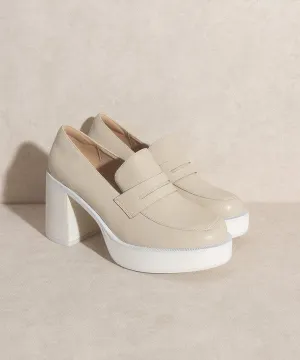 Oasis Society Hannah - Platform Penny Loafers in Beige