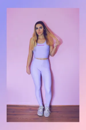 pastel purple fitted cropped tank
