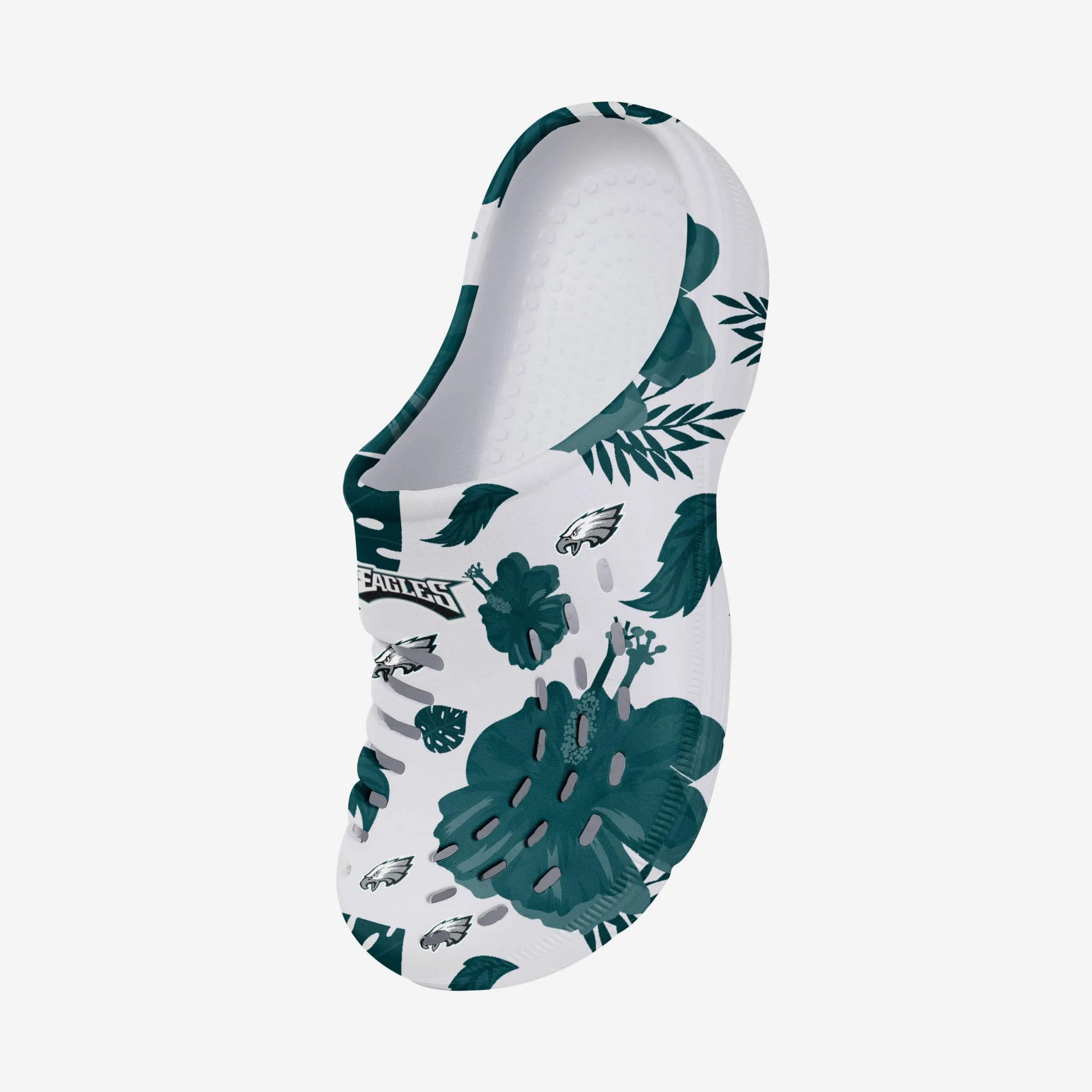 Philadelphia Eagles Womens Floral White Clog