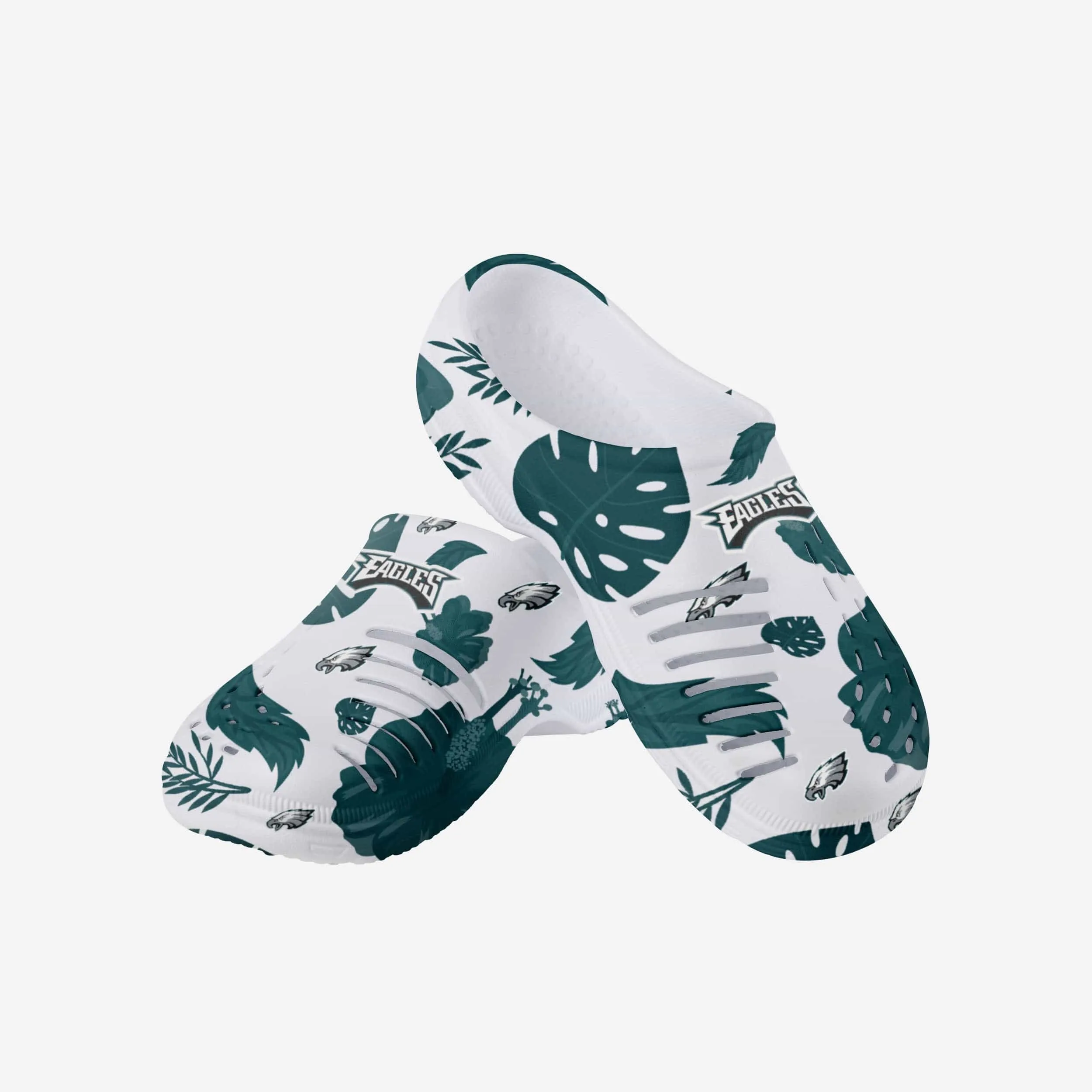 Philadelphia Eagles Womens Floral White Clog