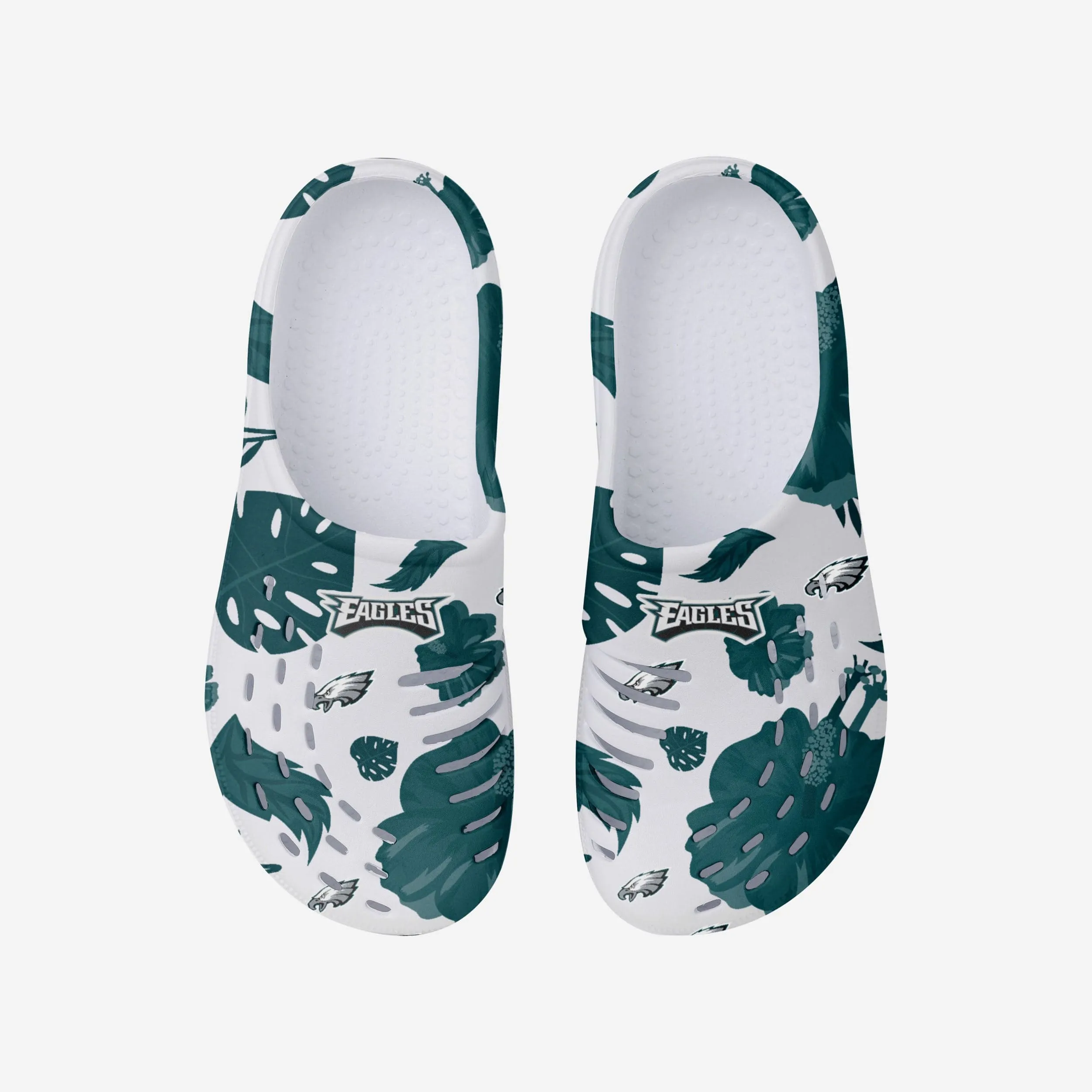 Philadelphia Eagles Womens Floral White Clog