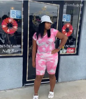 Pink Tie Dye Set