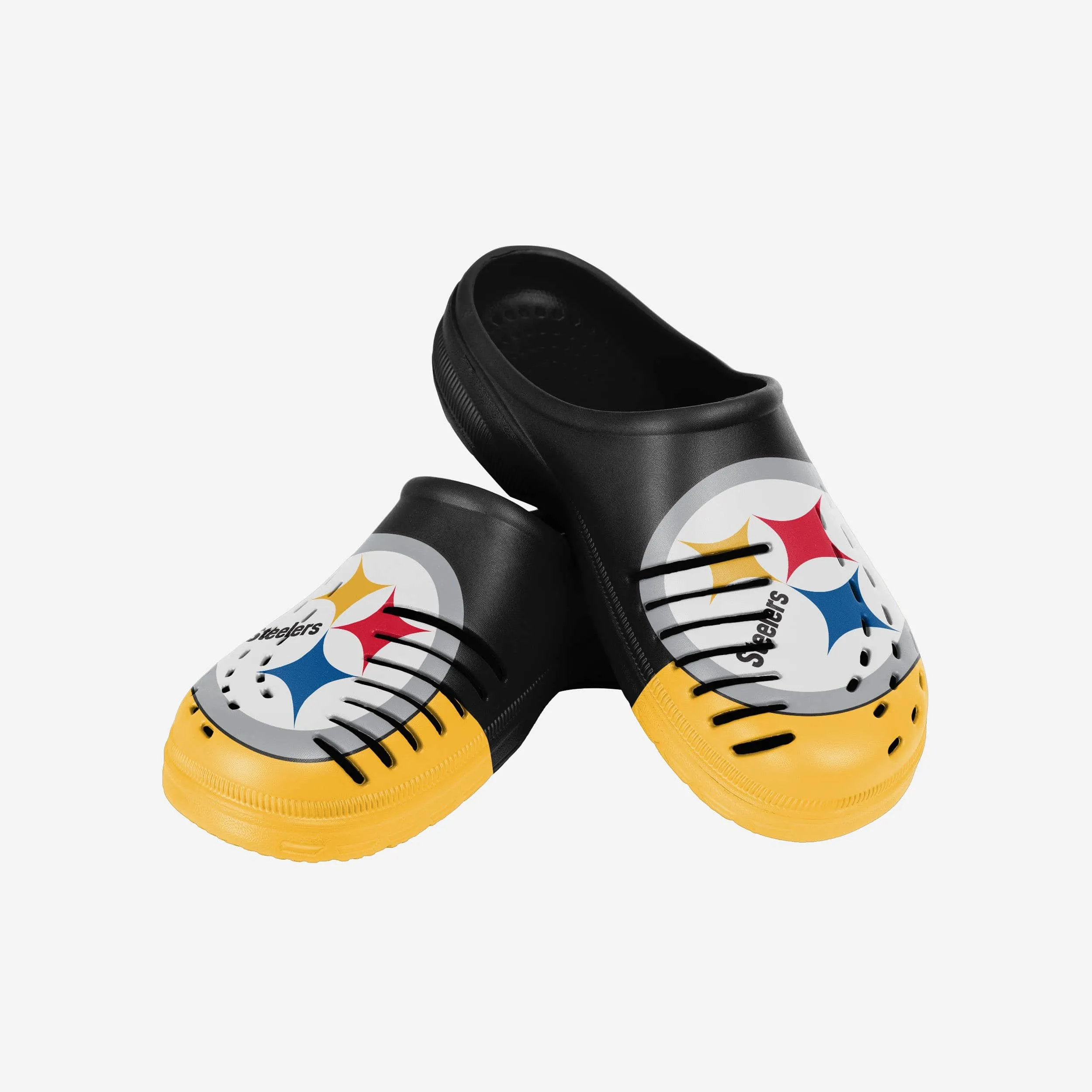 Pittsburgh Steelers Colorblock Big Logo Clog