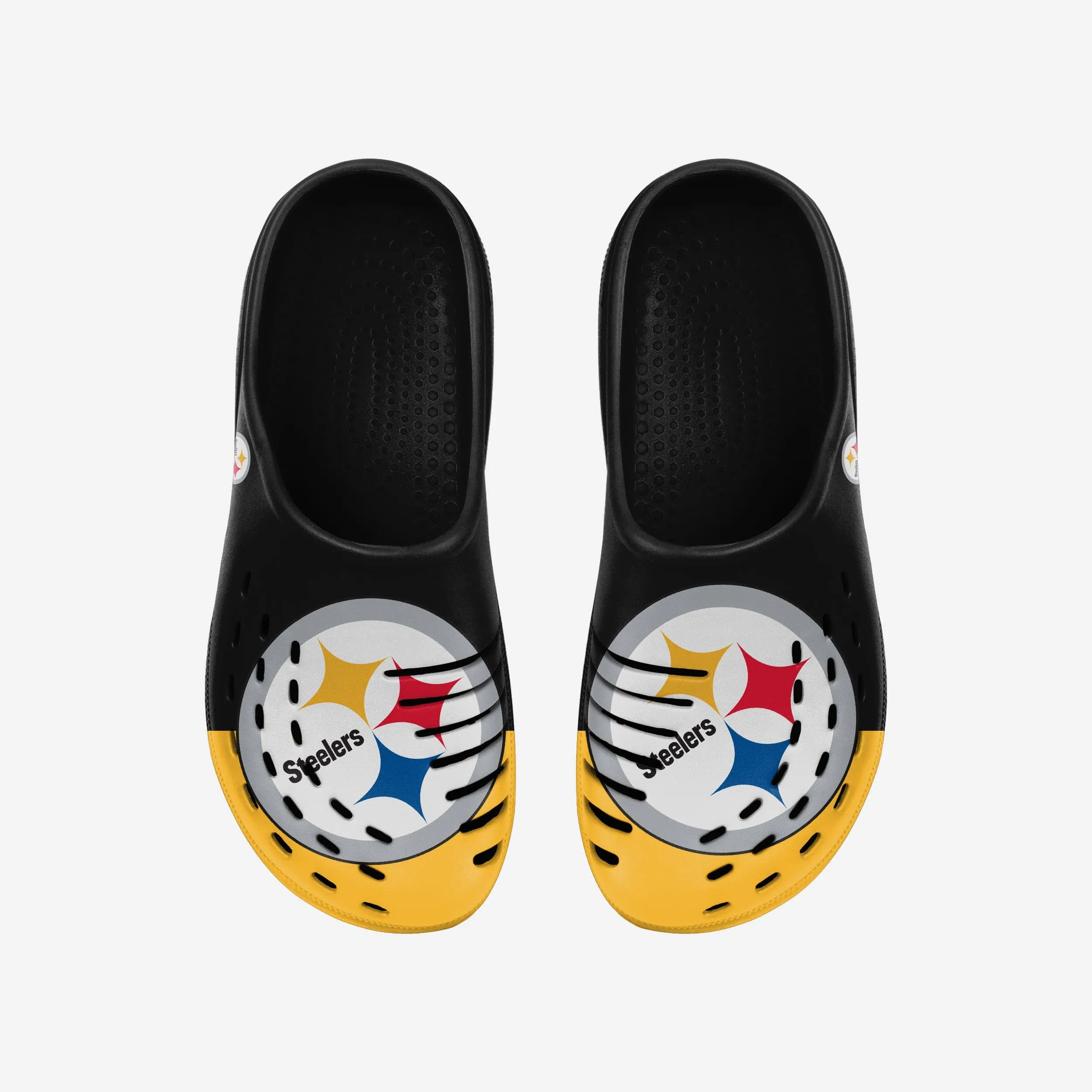 Pittsburgh Steelers Colorblock Big Logo Clog