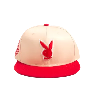 PLAYBOY PLAY FOR ALL CREAM FITTED HAT