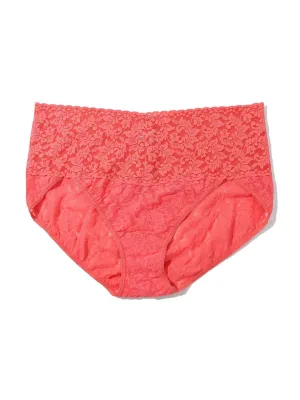 Plus Size Retro Lace V-Kini Courageous Coral Pink