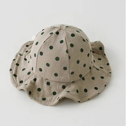 Polka Dot Sunhat- Khaki