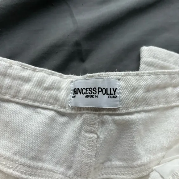 Princess Polly White Cargo Pants