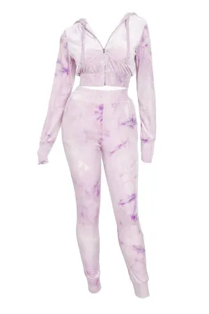 "Becky" Tie Dye Velvet Track Suit