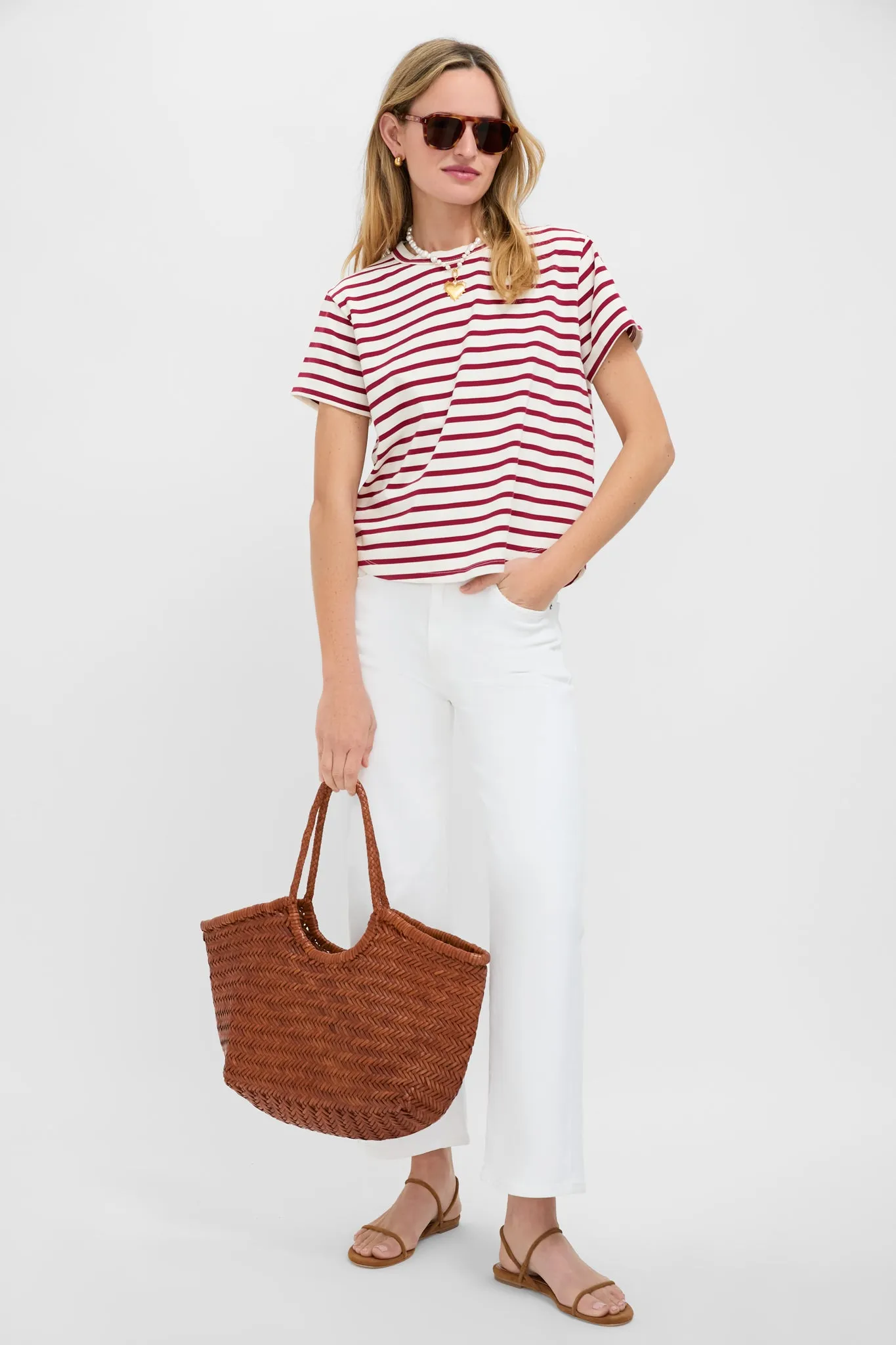 Red Stripe Parker Classic Tee