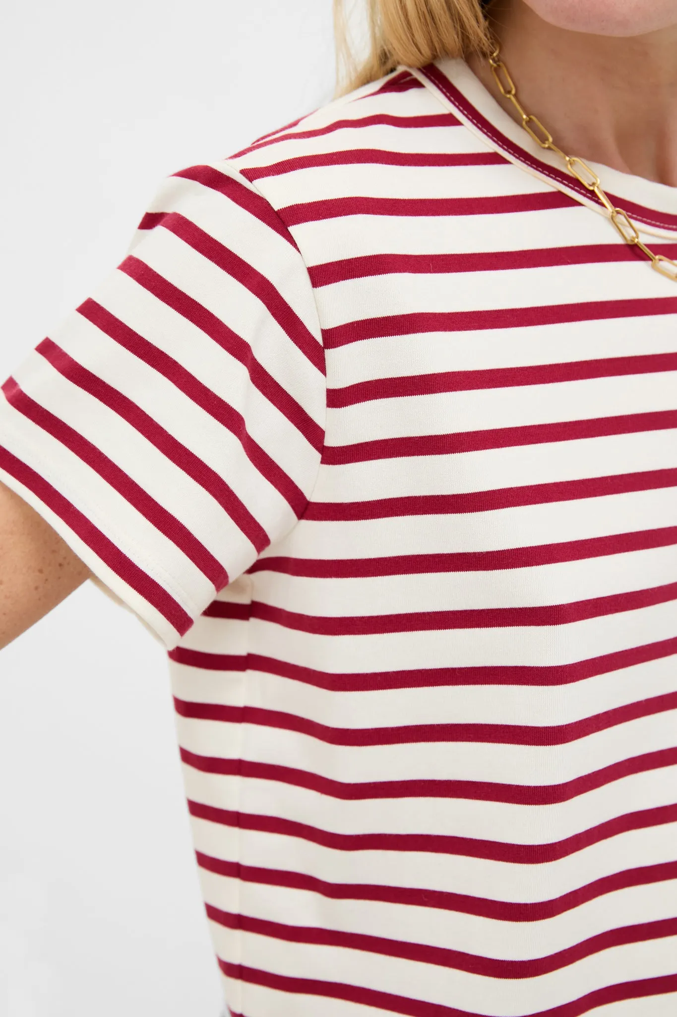 Red Stripe Parker Classic Tee