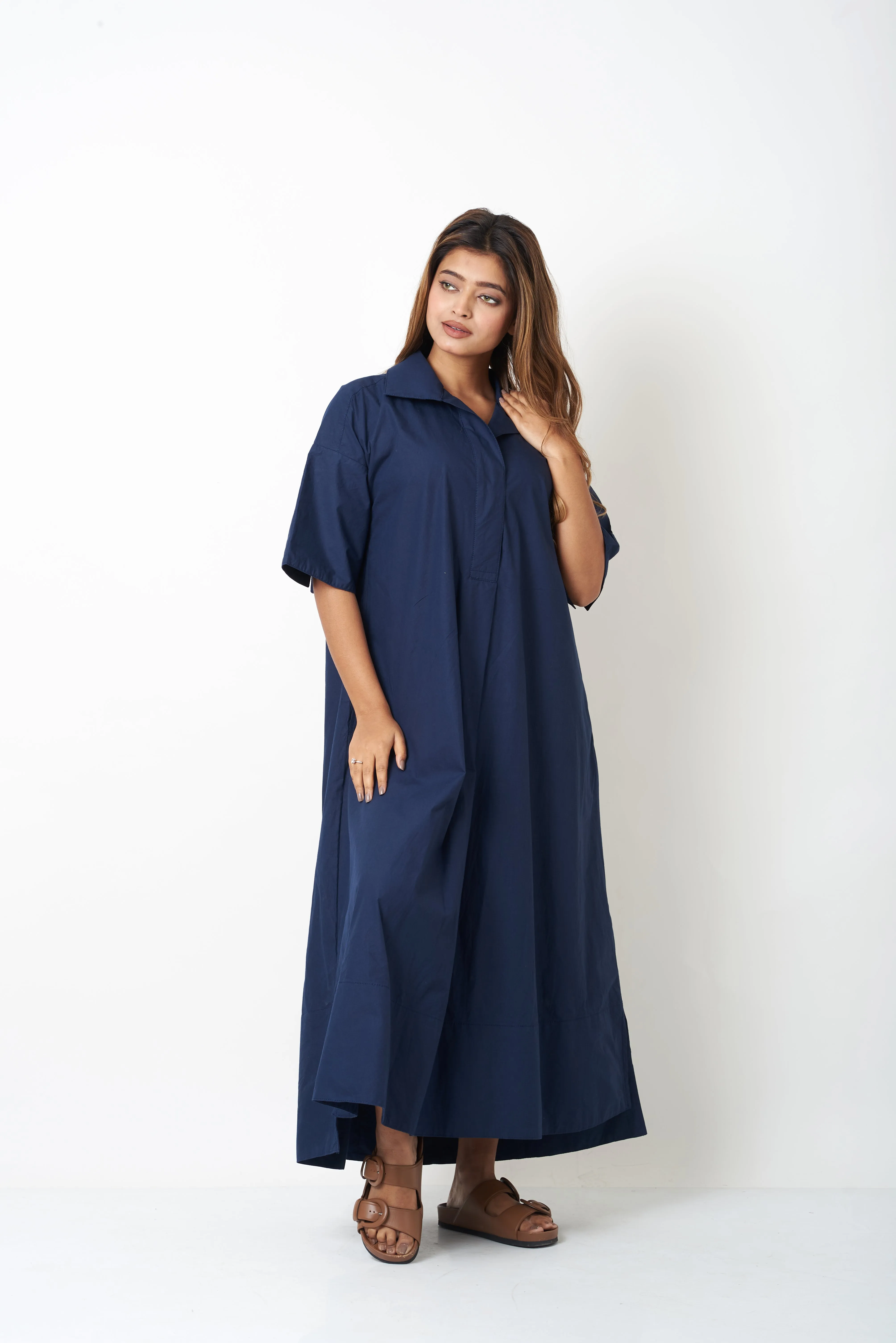 SHIRT DRESS - BLUE