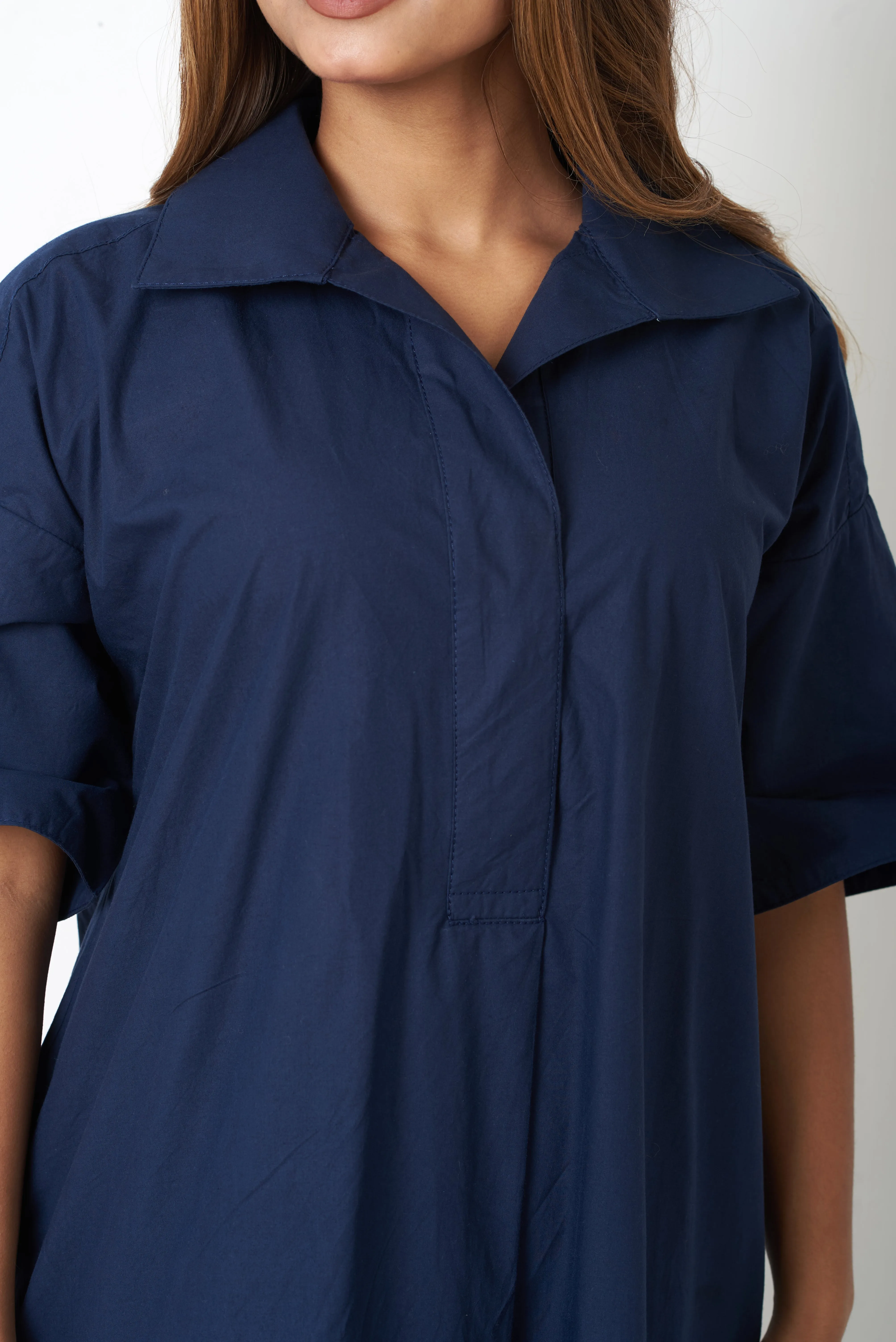 SHIRT DRESS - BLUE