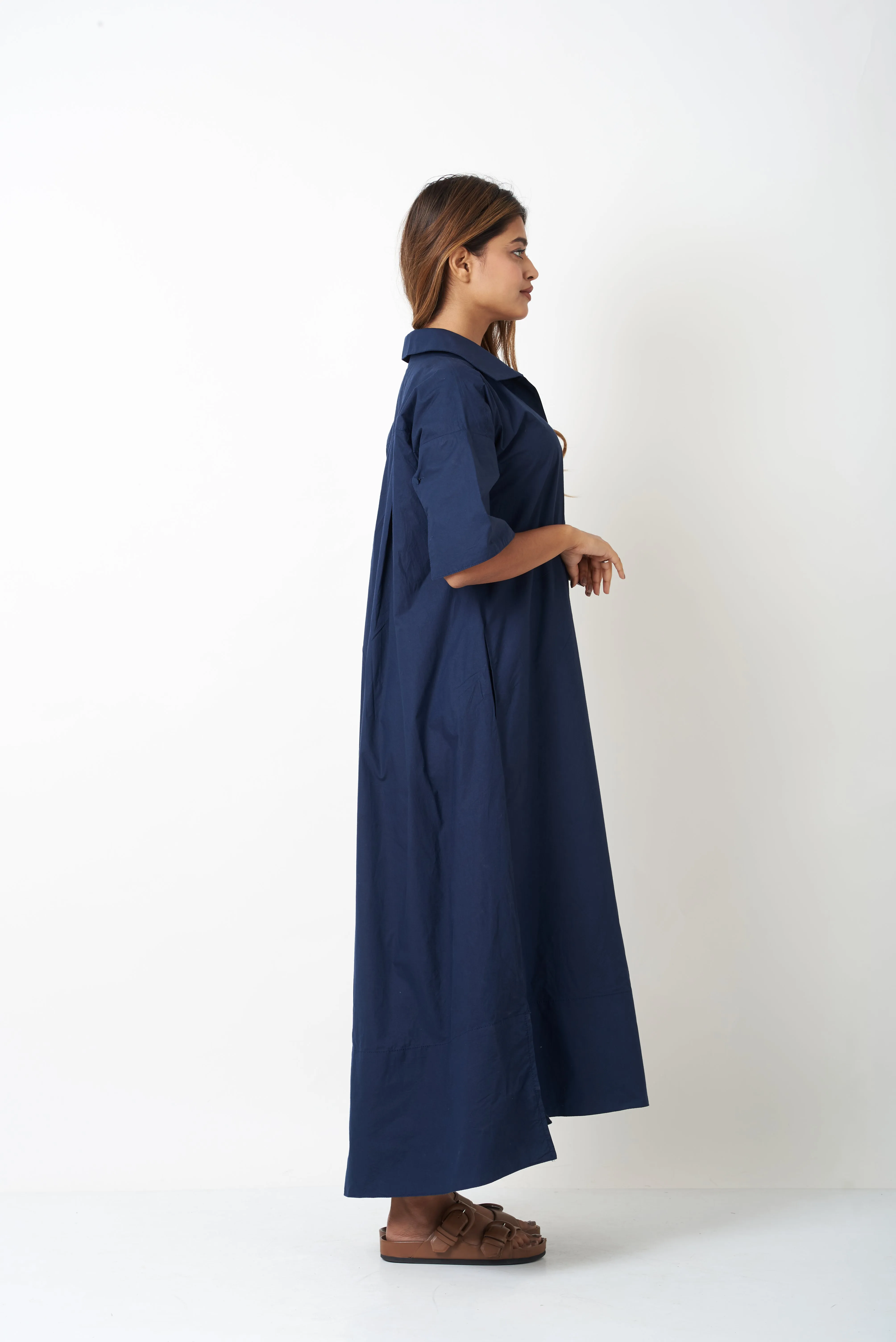 SHIRT DRESS - BLUE