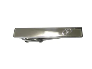 Silver Toned Etched Sleek Cello Music Instrument Skinny Tie Clip
