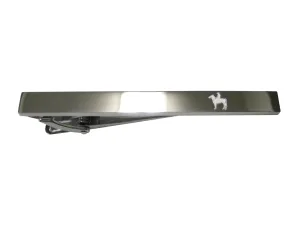 Silver Toned Etched Sleek Cowboy Tie Clip