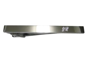 Silver Toned Etched Sleek Gorilla Tie Clip