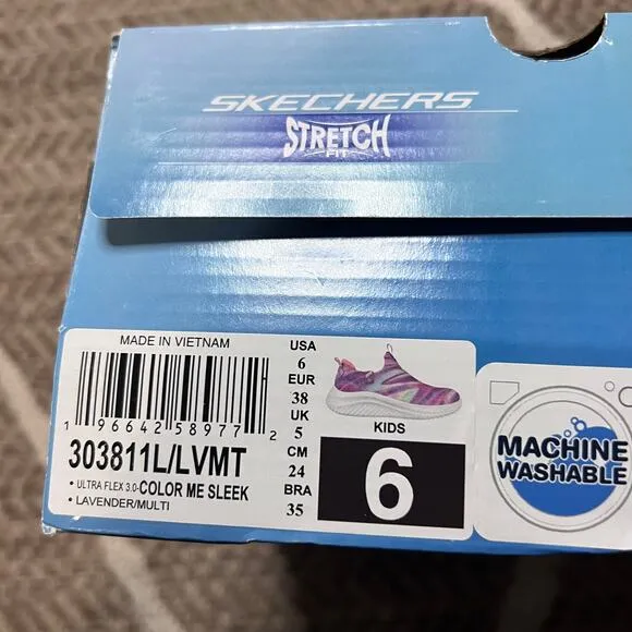 Skechers Ultra-flex 3.0 Color Me Sleek sz kids 6
