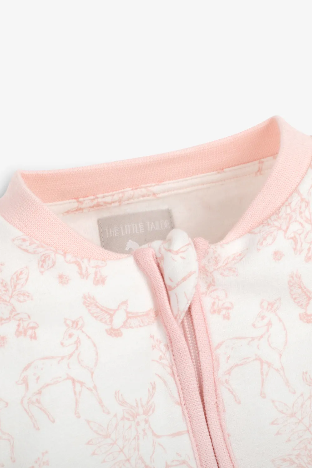 Sleepsuit/Onesie, rose pink woodland print