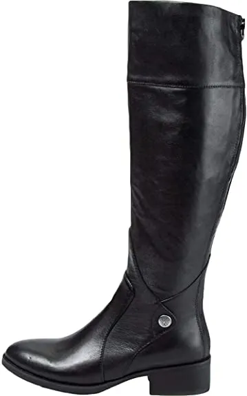 Sole Bound by Baretraps Womens Dreia Leather Riding Boots Black 8 Medium (B,M)