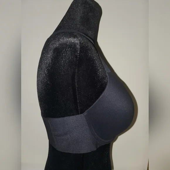 SPANX Bra-llelujah Racerback T-Shirt Front-Closure Bra Black Size: 36C