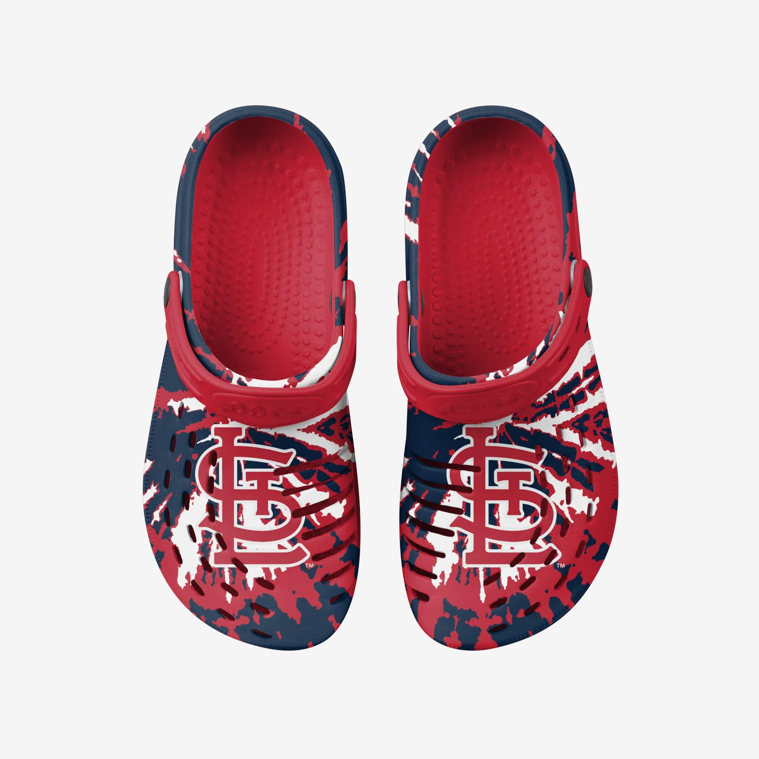 St Louis Cardinals Tie-Dye Clog With Strap