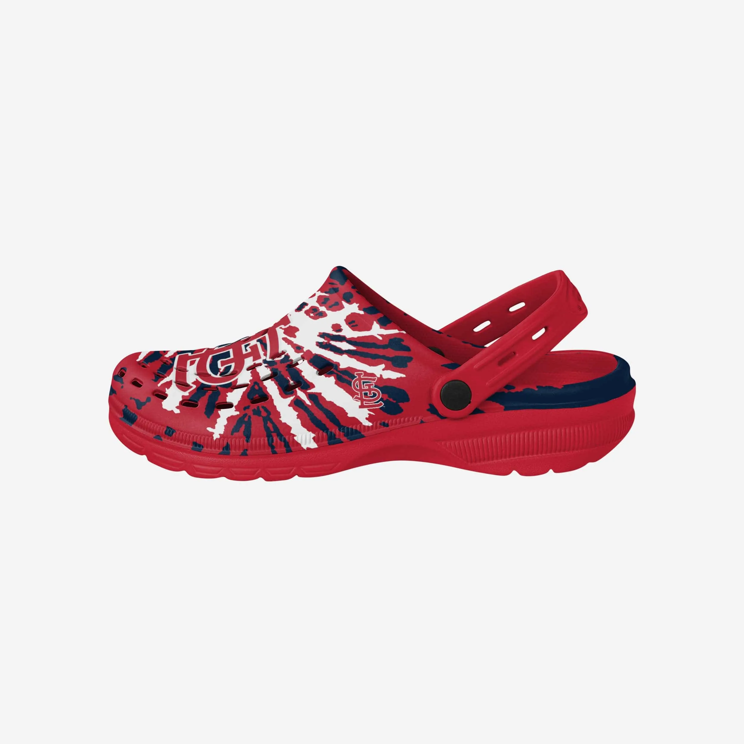 St Louis Cardinals Tie-Dye Clog With Strap