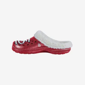 St Louis Cardinals Womens Sherpa Lined Glitter Clog