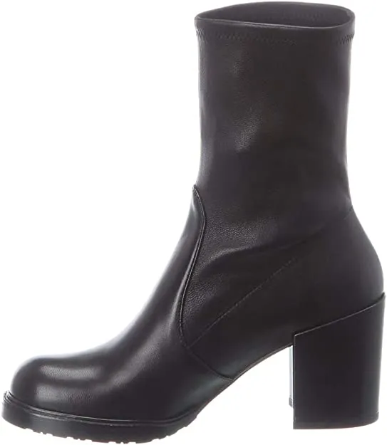 Stuart Weitzman Dalenna Leather Bootie, 6, Black