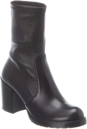 Stuart Weitzman Dalenna Leather Bootie, 6, Black