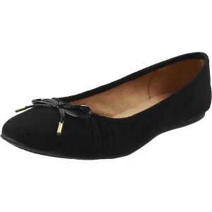 Style & Co. Womens Addia Bow Microfiber Ballet Flats