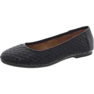 Style & Co. Womens Ariinn Woven Faux Leather Ballet Flats