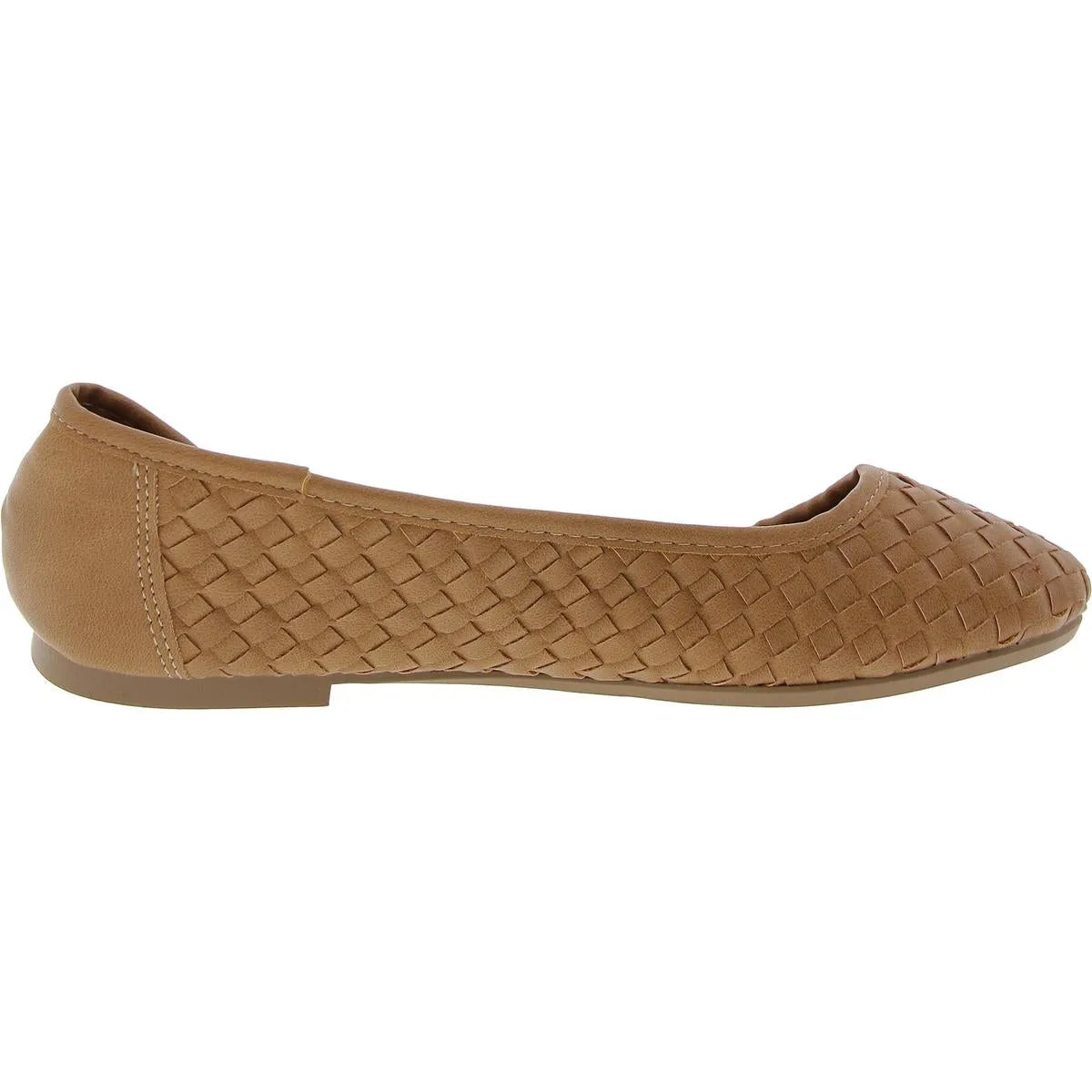 Style & Co. Womens Ariinn Woven Faux Leather Ballet Flats