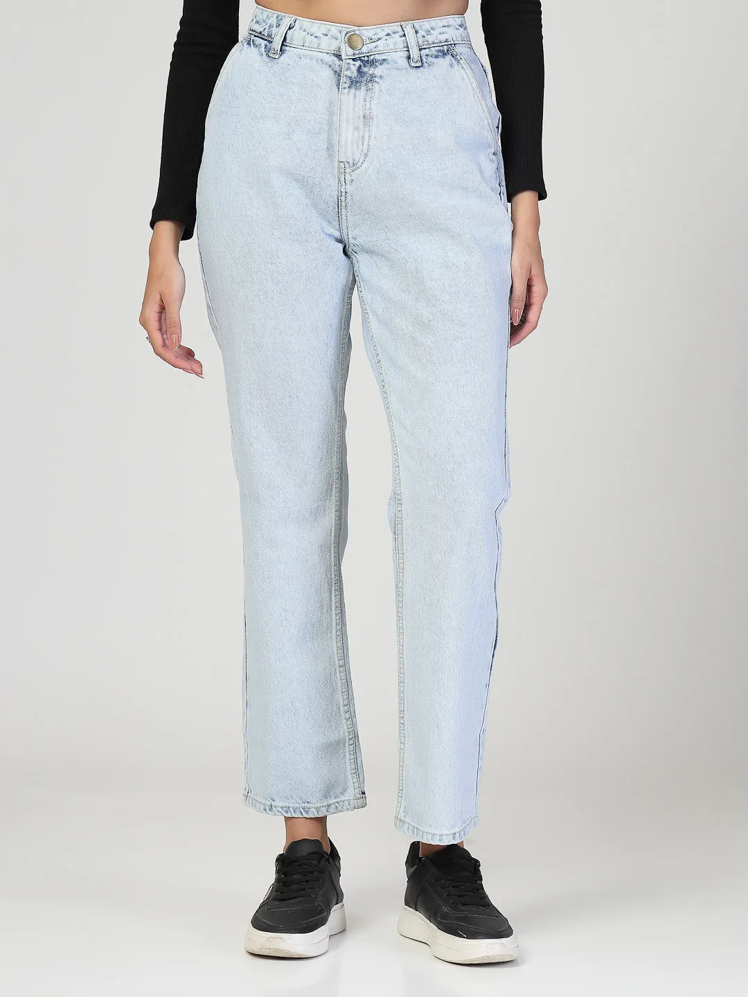 Style Quotient Women Relaxed Fit High Rise Cotton Jeans
